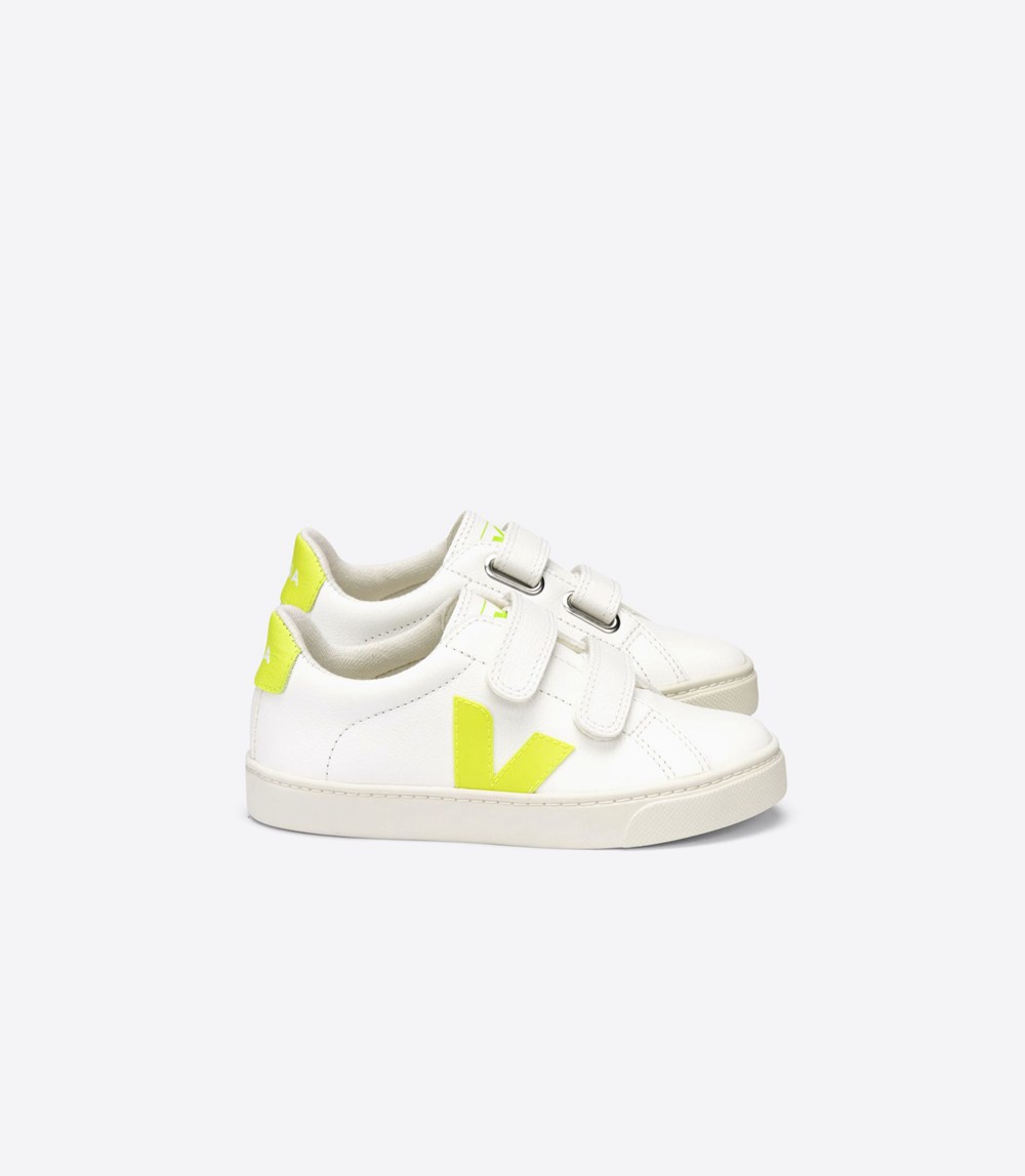 Veja Sneakers Kids - Esplar Velcro Chromefree - White - 6385XEWZP